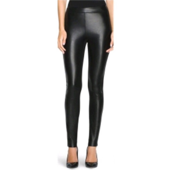 LAST ONE! Black Faux Leather Leggings Size Small - Picture 2 of 7